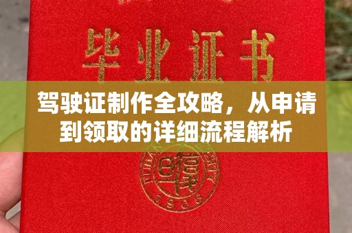 三民驾驶证制作全攻略，从申请到领取的详细流程解析